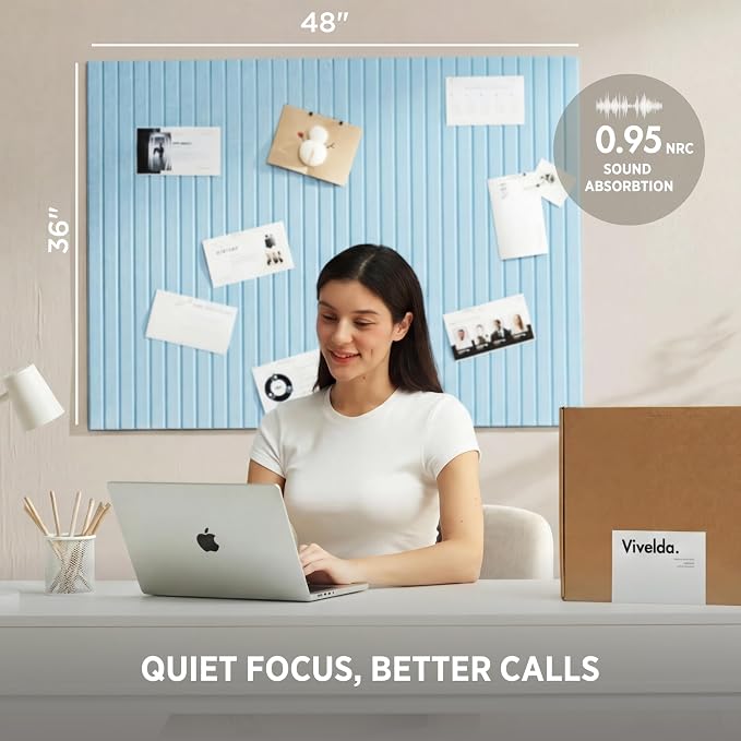 VIVELDA Large Bulletin Board 48x36- Office Wall Organizer to Replace Your Old - Image 5