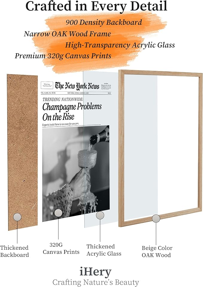 iHery Champagne Problems On the Rise Newspaper Headline Framed Wall Art - Image 5