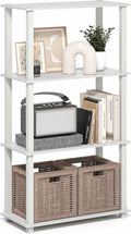 Furinno Turn-S-Tube Storage Shelves, 4-Tier Book Shelf, Corner Shelf, Toolless by Furinno-FitsYourSpaceFitsYourBudget