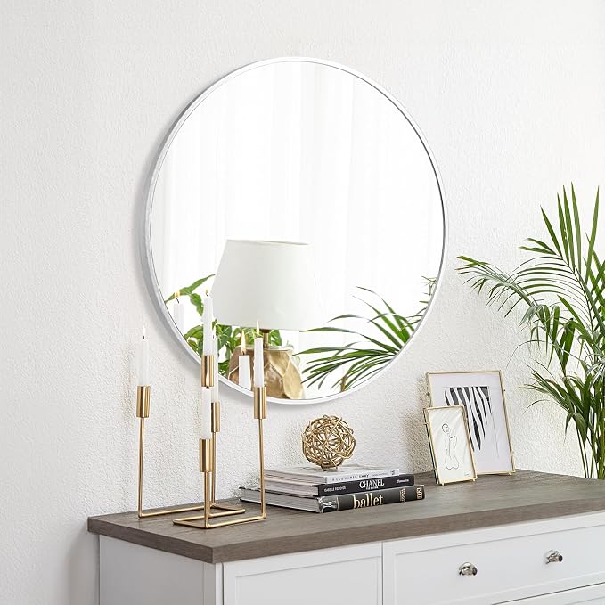 Fabuday Silver Round Mirror 28 Inch - Image 3