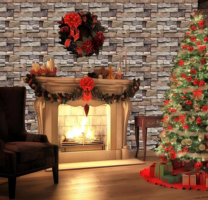 10PCS 3D Wall Panels Peel and Stick, 3D Brick Wallpaper Peel and Stick PVC - Image 5