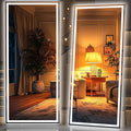 Hasipu Full Length Mirror with Lights, Full Body Dressing Hanging Mounted Mirror by Whatssuitableisthebest
