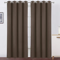 LEMOMO Chocolate Brown Thermal Blackout Curtains/52 x 108 Inch/Set of 2 Panels by Lemomo