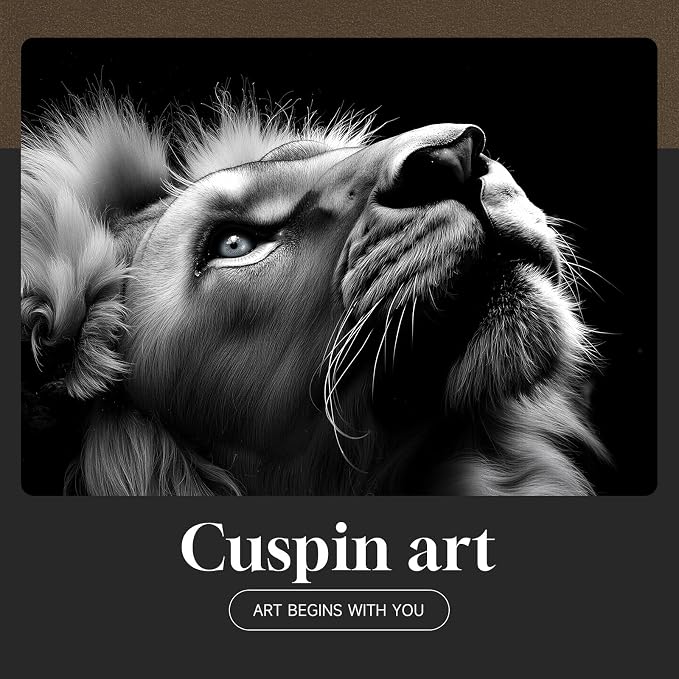 Framed Black and Gray Modern Wall Art, Contemporary Animal Portrait Prints - Image 7