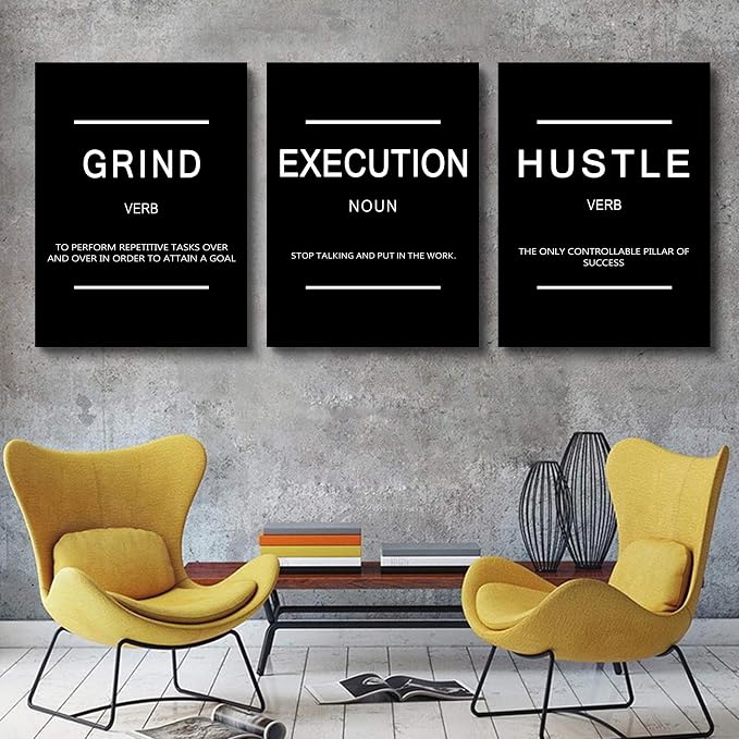 Framed Canvas Wall Art Success Quote, Office Wall Art, Positive Motivational - Image 6