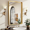 Easly 36 x 24 Inch Gold Bathroom Mirror by EASLY