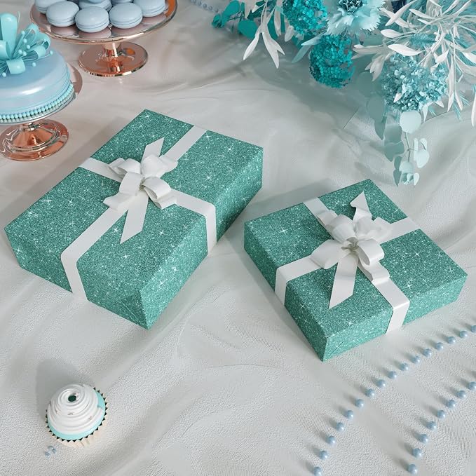 CRE8TIVE Light Teal Glitter Wallpaper Border Sparkle Glitter Wallpaper Stick - Image 6