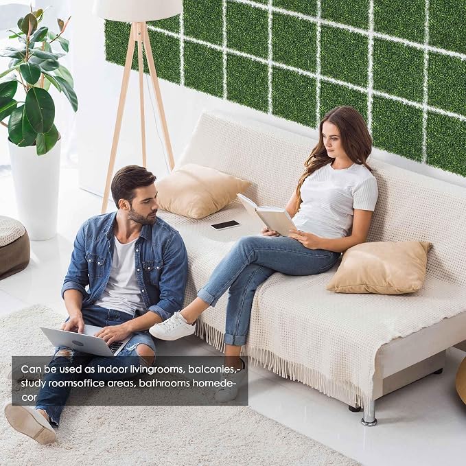 12PCS 20"x 20" Artificial Boxwood Wall Panels, UV-Anti Grass Wall Hedge Plant - Image 7