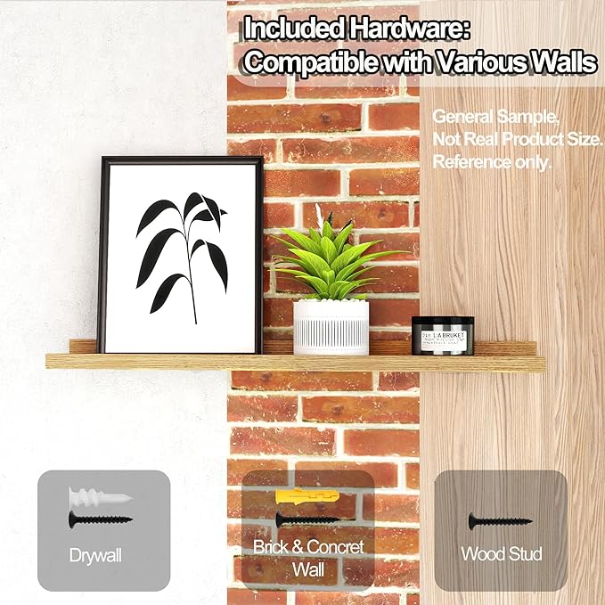 Floating Shelves for Wall Decor, Long Wall Mounted Storage Shelf for Bedroom - Image 5