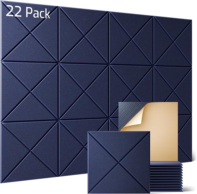 Sonicism 22 Pack X-Lined Acoustic Panels by Sonicism