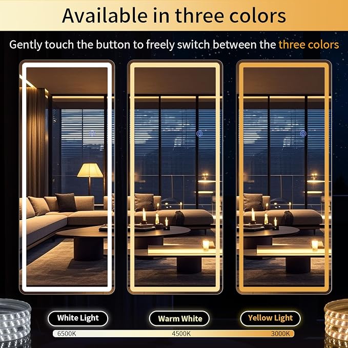 71"x26" LED Full Length Mirror – Standing Floor Mirror - Image 4