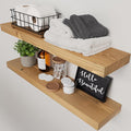 BAOBAB WORKSHOP Natural Wood Floating Shelves by BAOBABWORKSHOP