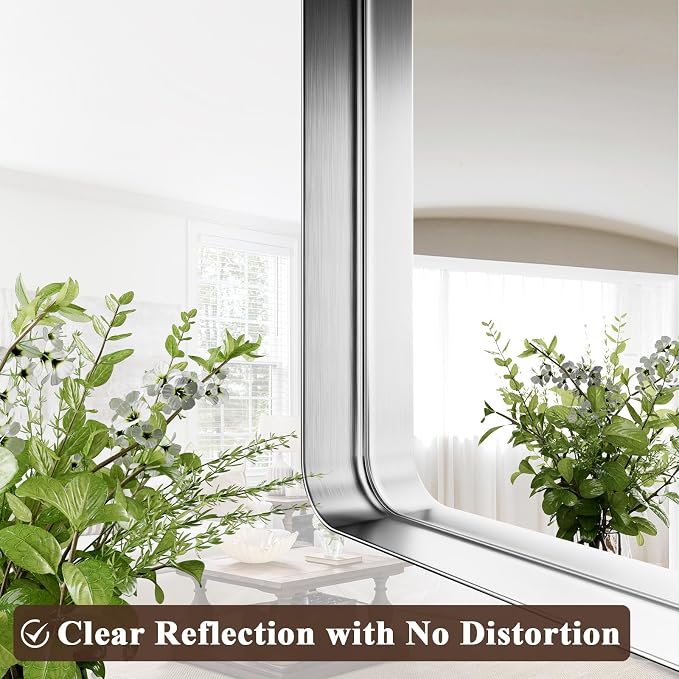 55"x 30" Silver Bathroom Mirror - Image 6