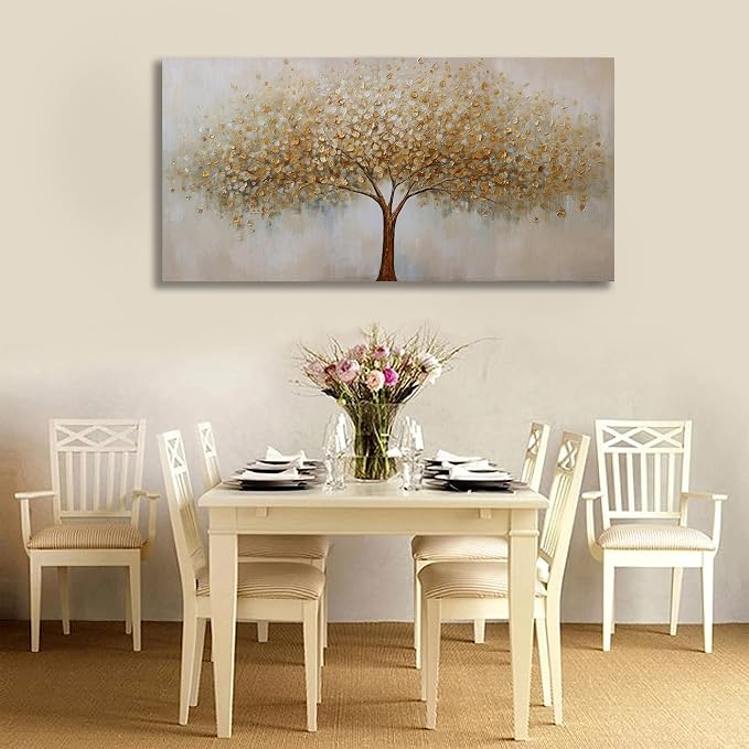VHMING Wall Art Abstract Gold Tree of Life Modern Artwork Canvas Painting - Image 5