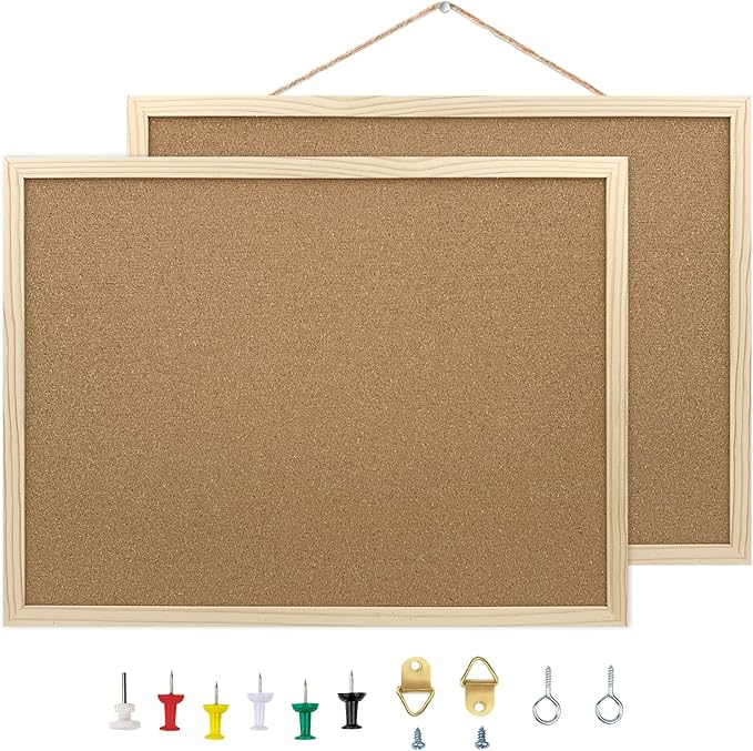2 Pack Cork Board Bulletin Board, 15.7"X 11.81" inches by BGJRBY