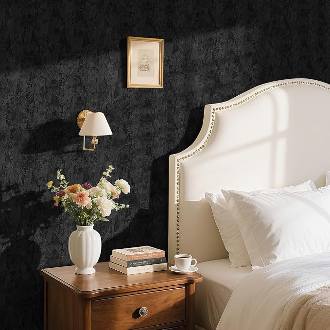 30"x317" Self Adhesive Felt Fabric Wallpaper - Image 2