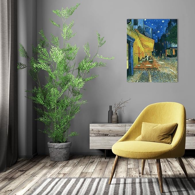 Van Gogh Canvas Wall Art: Café Terrace at Night Oil Painting Picture - Image 5