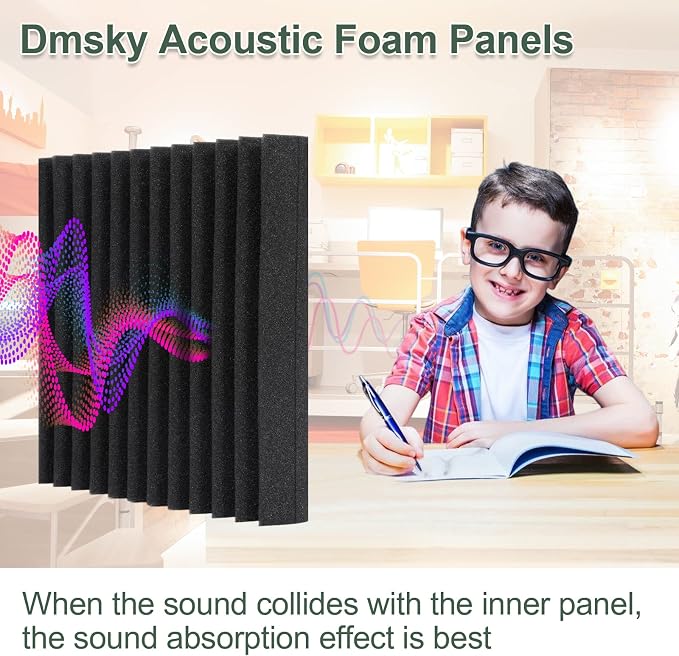 50 Pack Acoustic Foam Panels, Soundproof Wedges Panels - Image 4