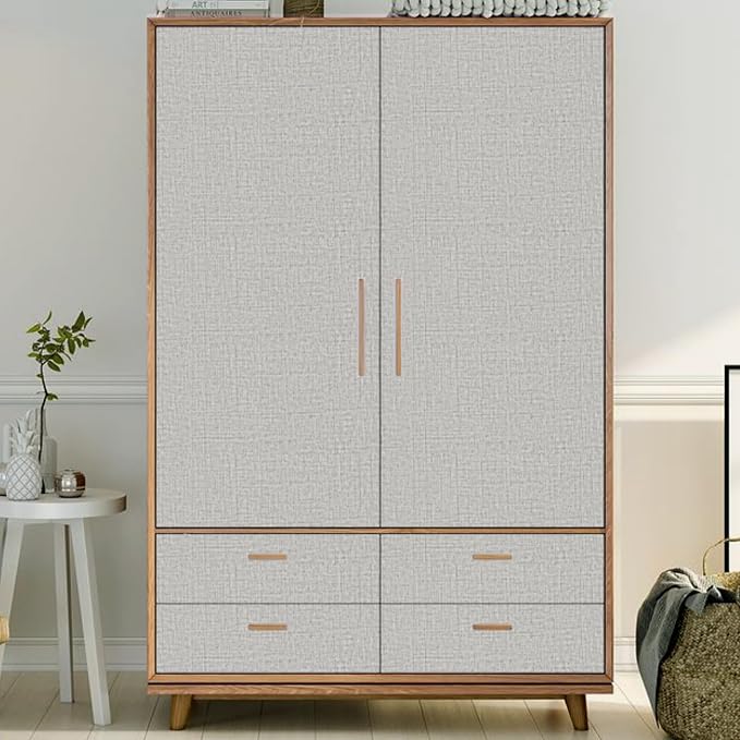 TANONE Contact Paper Peel and Stick, Grasscloth Wallpaper Self Adhesive - Image 6