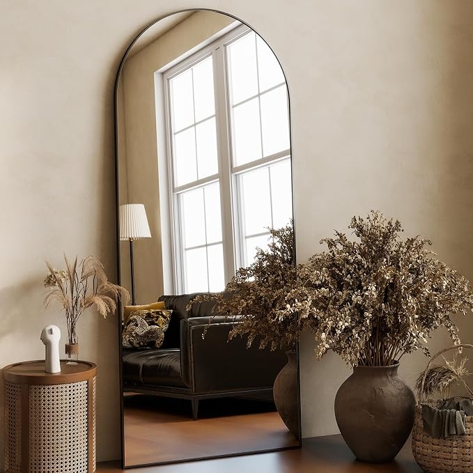 HARRITPURE 64"x21" Full Length Mirror, Arched Full Mirror, Free Standing - Image 8