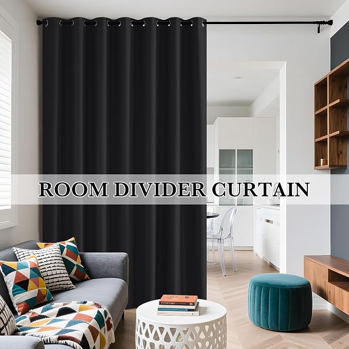 RYB HOME Black 100% Blackout Curtains - Image 6