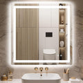 Delma LED Bathroom Mirror with Lights, 30x30 Vanity Mirror by Delma