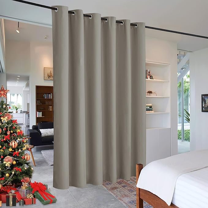 RYB HOME Extra Wide Curtains for Divider Room Separation Soundproof Temporary by RYBHOME