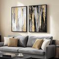 Large Framed Black and White Abstract Wall Art by Cuspin