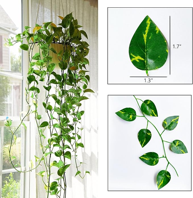450 Feet 60 Pack Fake Greenery Hanging Garland, Artificial Ivy Leaf Plants - Image 3