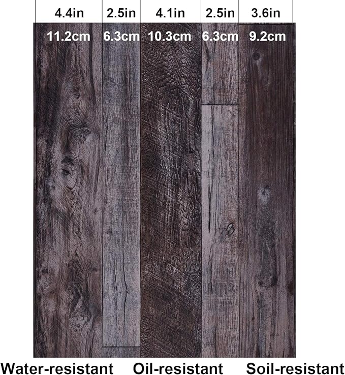 WENMER Grey Wood Peel and Stick Shiplap Self Adhesive Wallpaper - Image 5