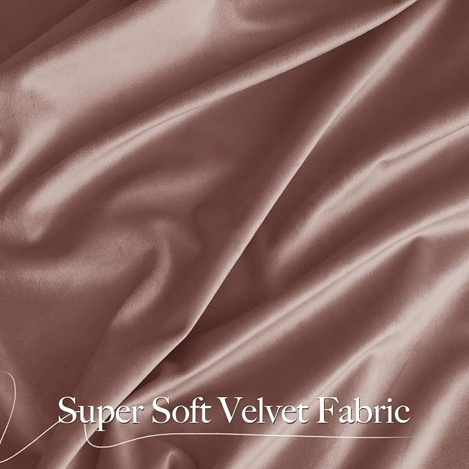 NICETOWN Dusty Pink Velvet Curtains - Image 4