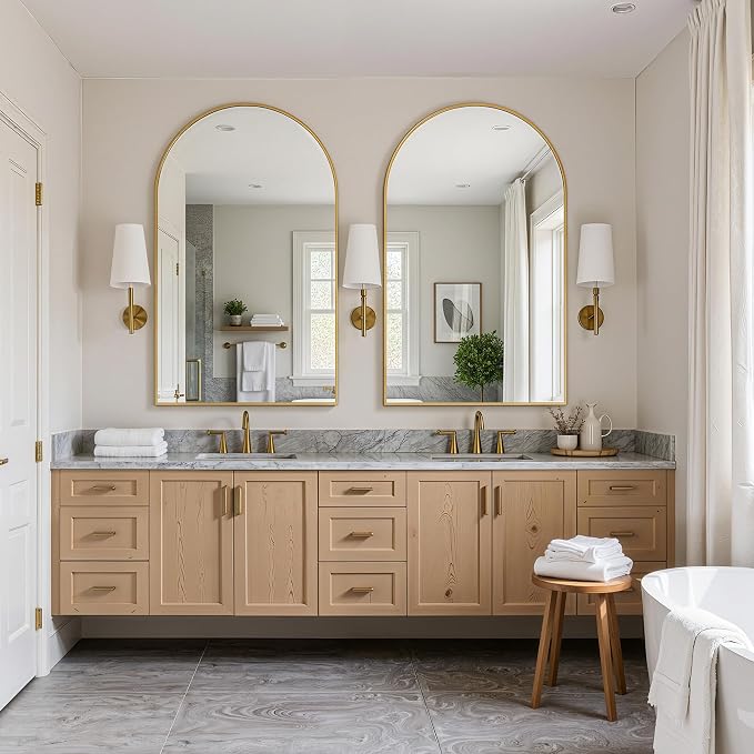 FICTOR Bathroom Mirror for Wall, Arched Vanity Bathroom Mirror for Over Sink - Image 6