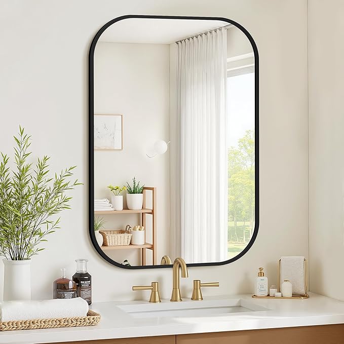 Bathroom Mirror for Wall, HD Reflection Shatterproof Mirror for Living Room by Unknown