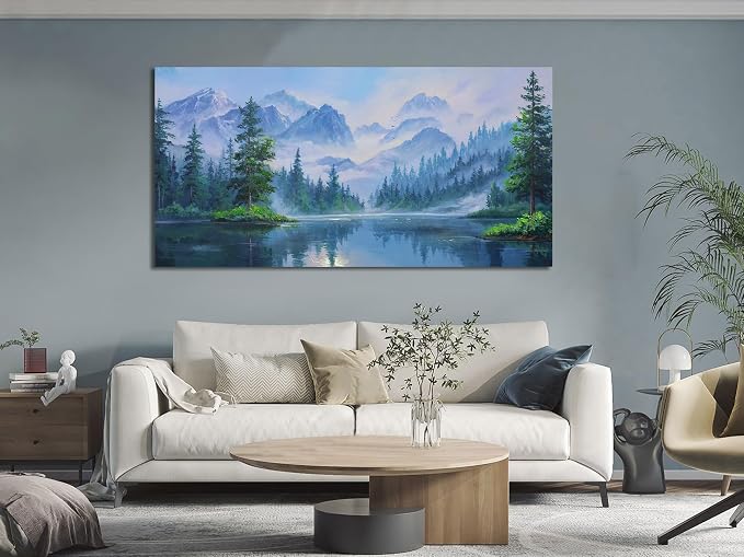 Ardemy Forest Landscape Canvas Painting 48"x24" - Image 2