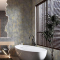 JiffDiff Vintage Metallic Peel and Stick Wallpaper Industrial Metallic Concrete by wallpaper