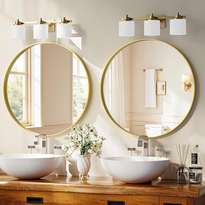 30 inch Round Bathroom Mirror, Living Room, Hanging or Leaning - Image 2