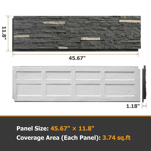 ROOMTEC 1-Pack Faux Stone Wall Covering Panels - Image 2