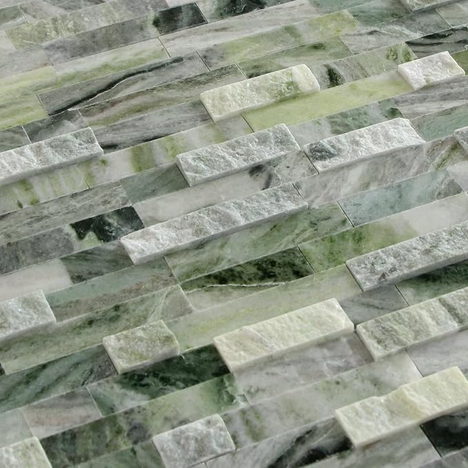 SUNWINGS 5-Sheet Peel and Stick Mosaic Natural 3D Stone Self Adhesive Marble - Image 8