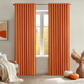MIULEE 2 Panels Orange Back Tab Blackout Curtains 84 Inch Length by MIULEE