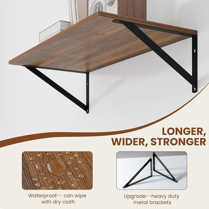 Heimlove 12 Inch Deep Floating Shelves - Image 4