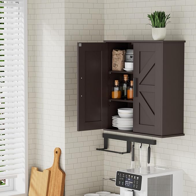 Homleke Bathroom Wall Cabinet, Over Toilet Storage Cabinet - Image 9