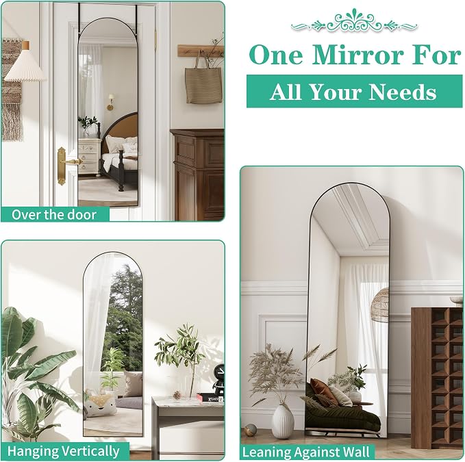Over the Door Mirror Full Length, Behind the Door Wall Mirror, Back of Door - Image 7