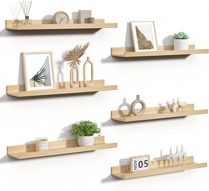 upsimples Floating Shelves for Wall, 23.6 Inch Shelves for Decor Storage Set of by upsimples