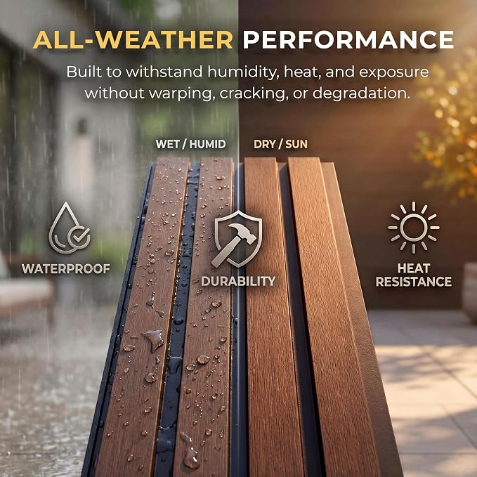 From Plain to Beautiful in Hours WPC Exterior Wall Slat Panels Waterproof - Image 3