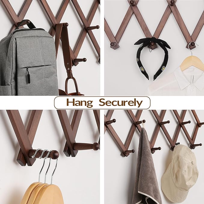 SCUNDA Hat Rack for Wall, Expandable Wall Hat Holder - Image 4