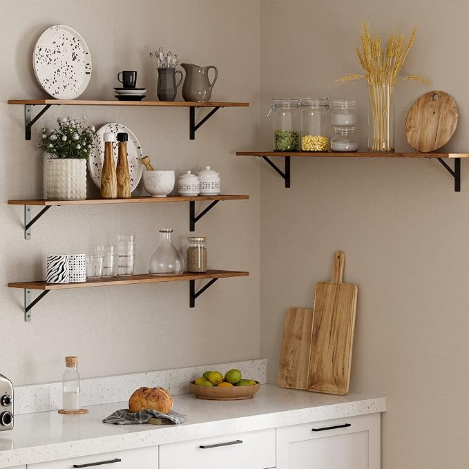 DINZI LVJ Long Wall Shelves, 39.4Inch Wall Mounted Shelves, Extra Large Wall - Image 2