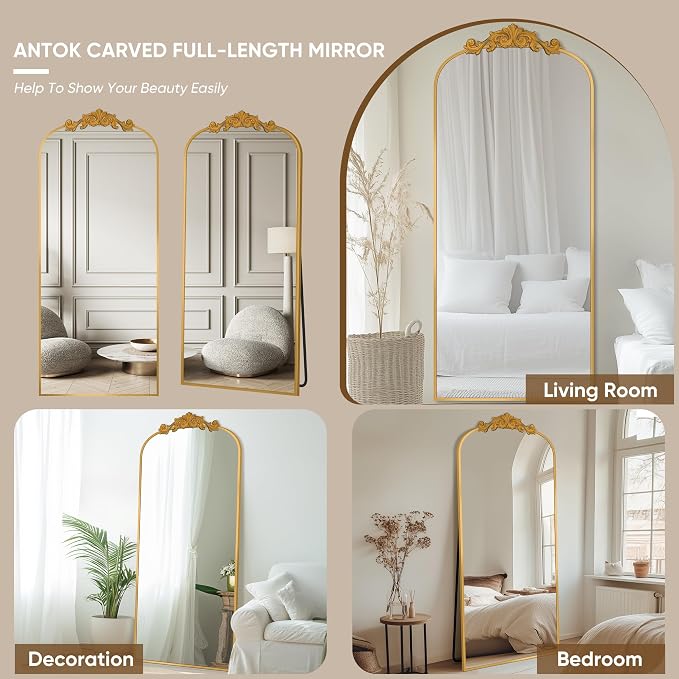 Antok Arched Full Length Mirror, Full Body Mirrors - Image 6