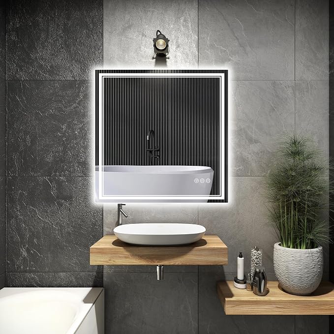 Ratsamee 30x30 Inch LED Bathroom Mirror - Image 2