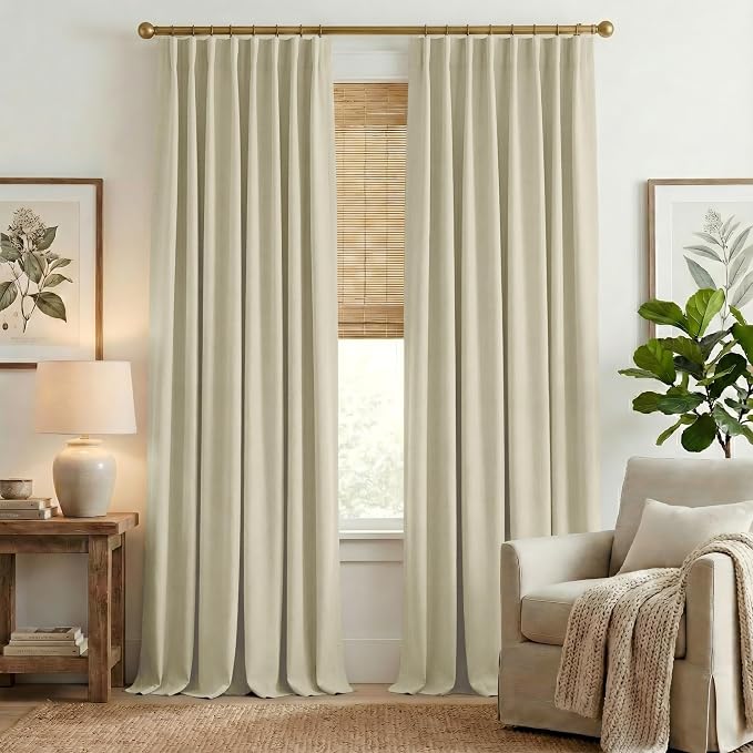 NICETOWN Room Darkening Living Room Curtains 96 inches Long, Pinch Pleated by NICETOWN