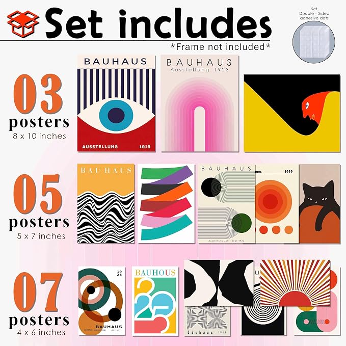 LANCHI95 15PCS Boho Wall Decor – Mid Century Modern Wall Art Boho Posters - Image 2